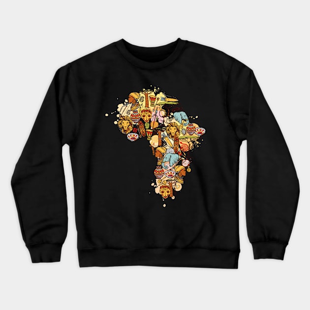 Africa South safari lion elephant gift tourist Crewneck Sweatshirt by MrTeee